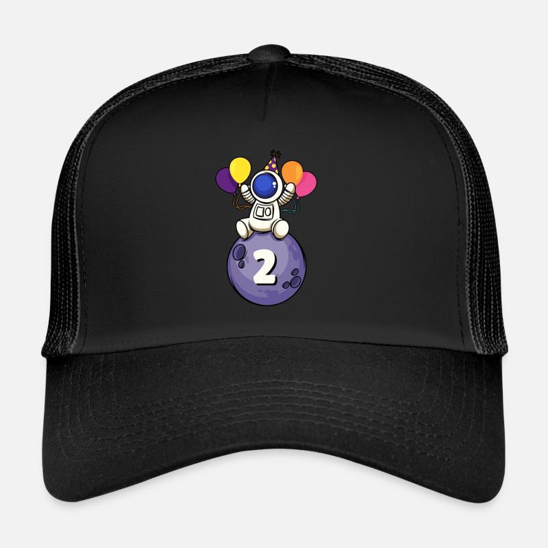2 Years Old Space Birthday 2nd Birthday Trucker Cap