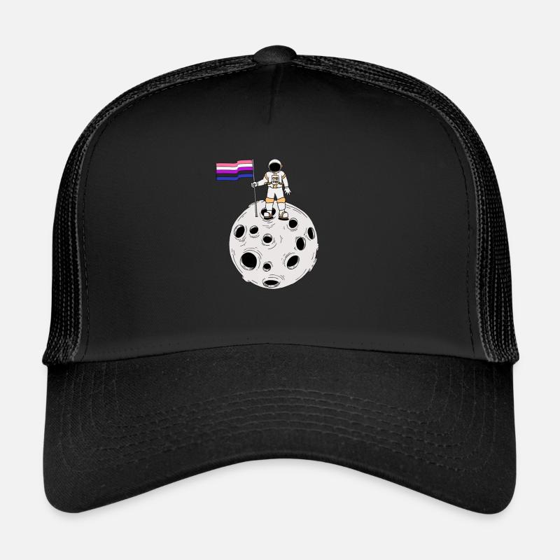 Genderfluid astronaute Drapeau Genderfluid Casquette trucker 