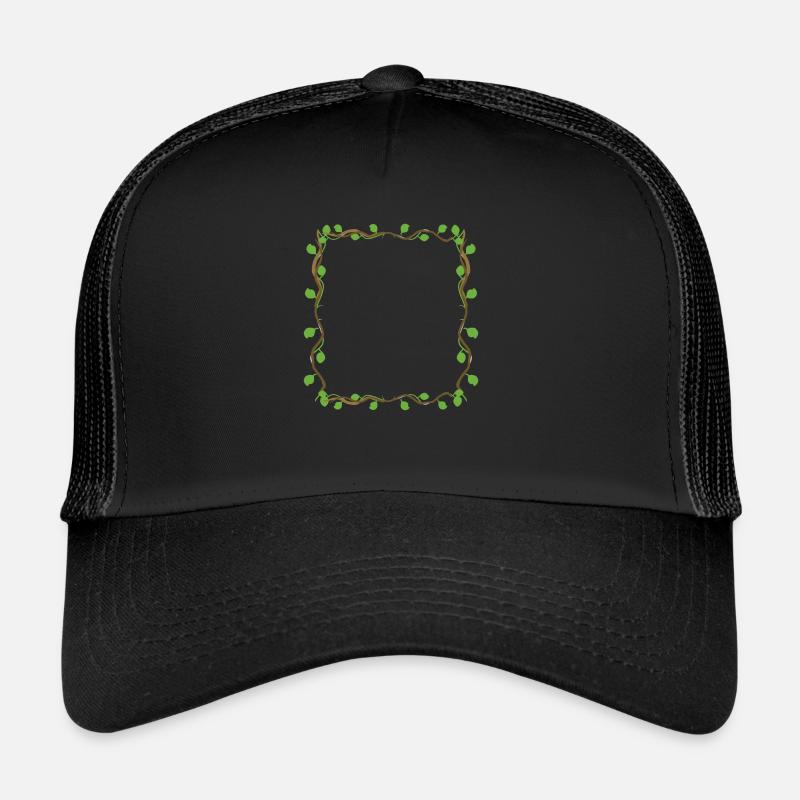 Feuilles Forme carrée Symbole Carré Casquette trucker 
