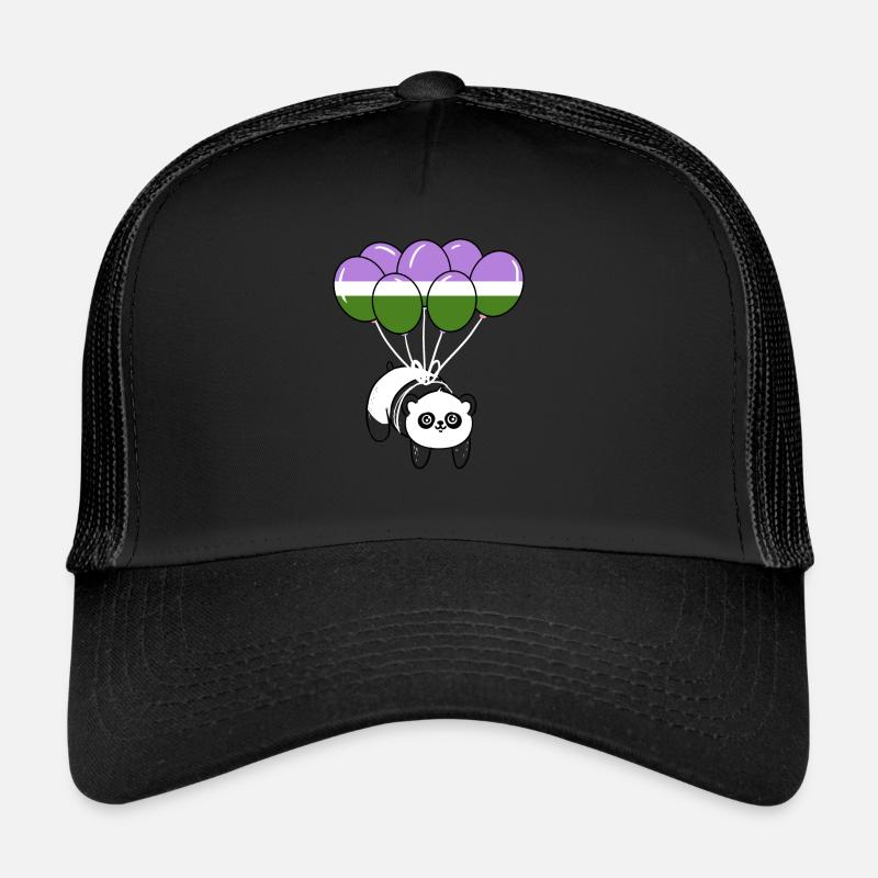 Panda Balloon Genderqueer Pride Trucker Cap