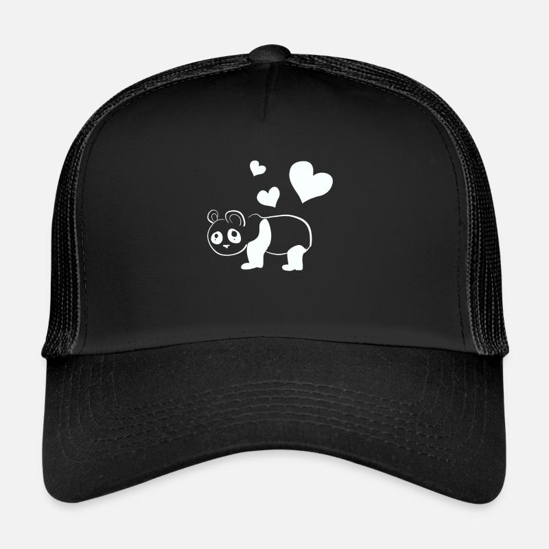 Panda Bear Animal Hearts Trucker Cap