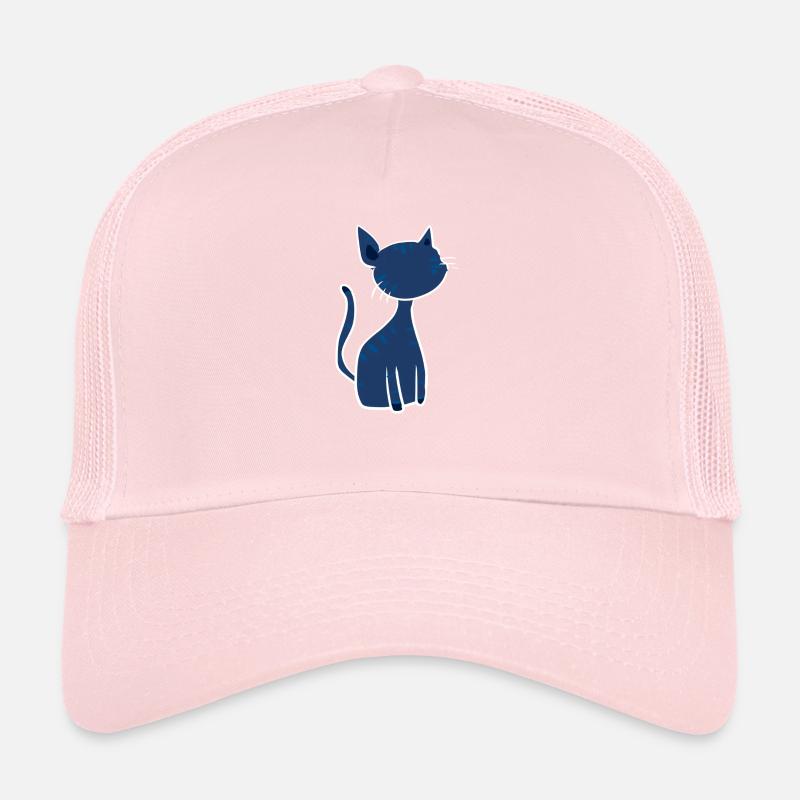 symbole de chat bleu dessin animé mignon Casquette trucker 