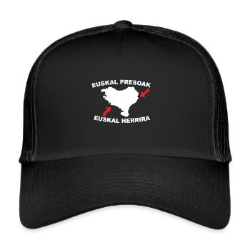 Euskal Presoak Euskal Herria Basque Country - Trucker Cap - Schwarz/Schwarz - Vorne