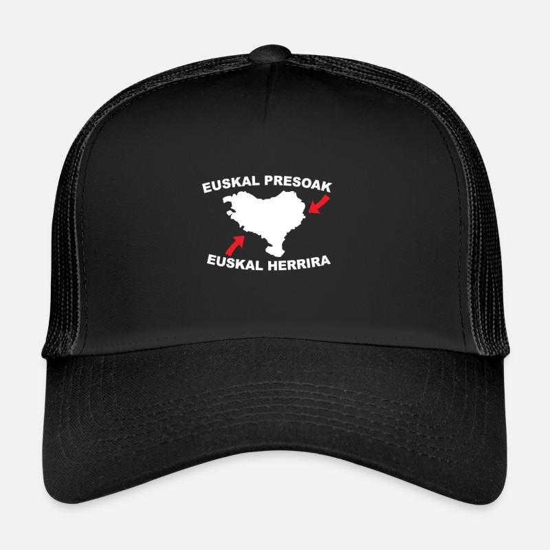 Euskal Presoak Euskal Herria Pays Basque - Casquette trucker - noir/noir