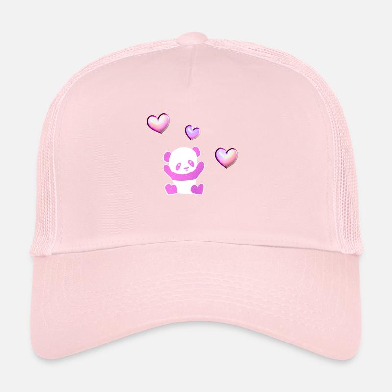 pinker panda tier herzen Trucker Cap