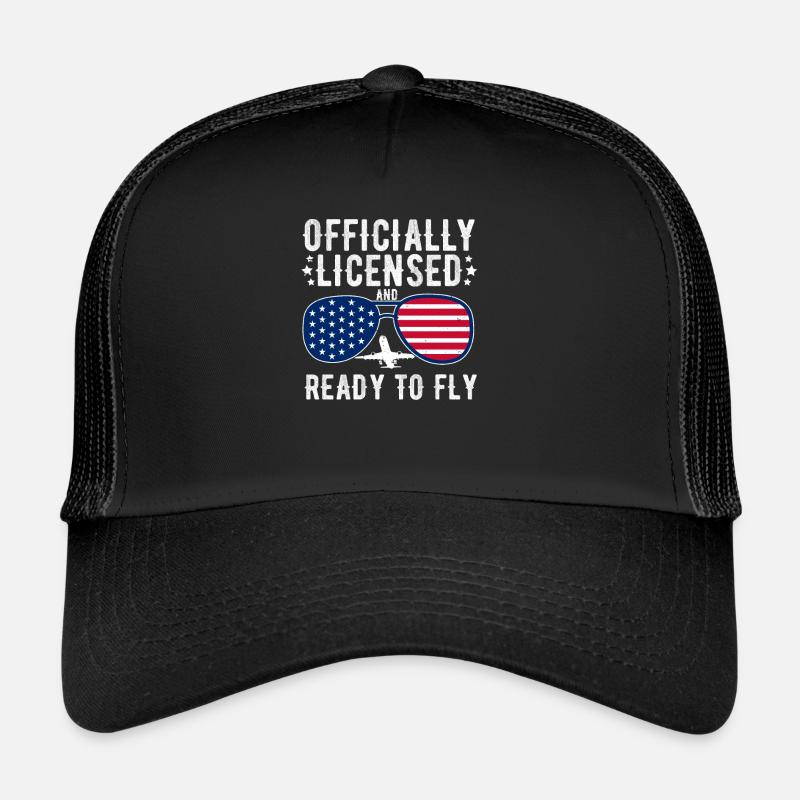 Fluglizenz für einen lizenzierten Piloten Trucker Cap