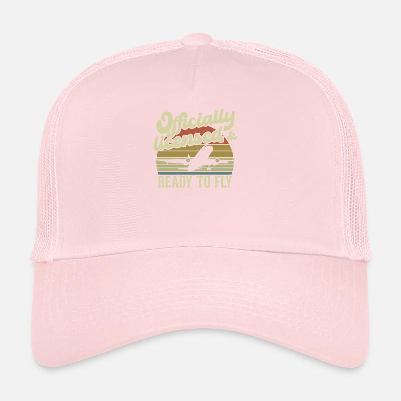 Flight license for a licensed pilot Trucker Cap