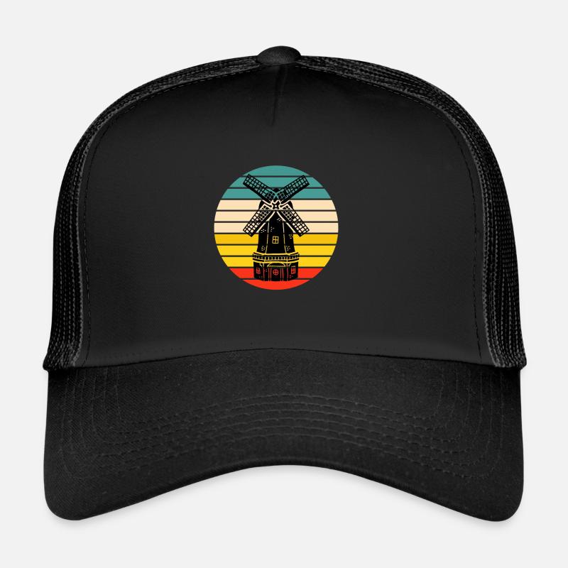 Netherlands Holland Windmill Trucker Cap
