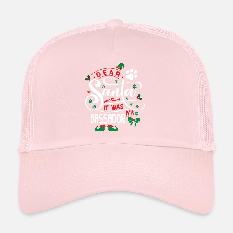 Weihnachten Weihnachtsmann Hund Bassador Trucker Cap