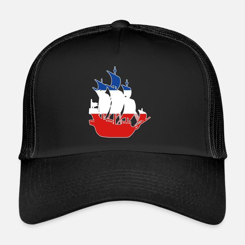 Schleswig-Holstein Boot - Trucker Cap - Schwarz/Schwarz