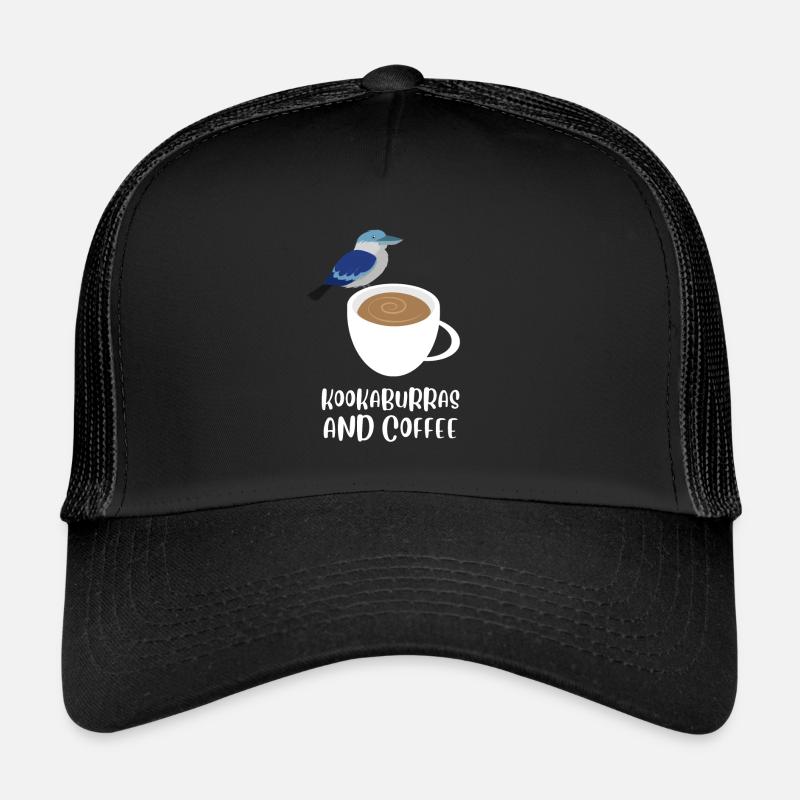 Martin-pêcheur d’arbres terrestres Oiseau australien, - Casquette trucker  - noir/noir