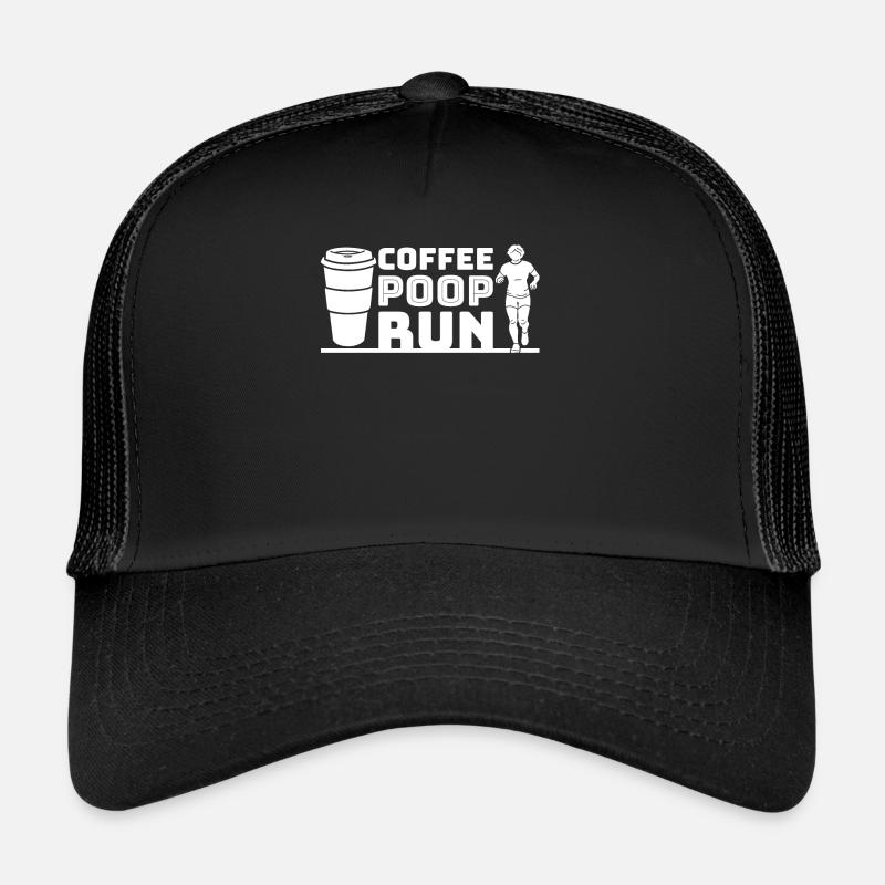 Coffee Poop Run Laufen Running Casquette trucker 