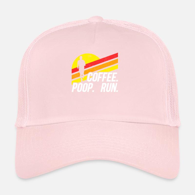 Coffee Poop Run Fun Trail Running Graphics Trucker Cap