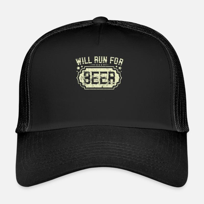 Will Run For Beer Lustige Läufer Trucker Cap