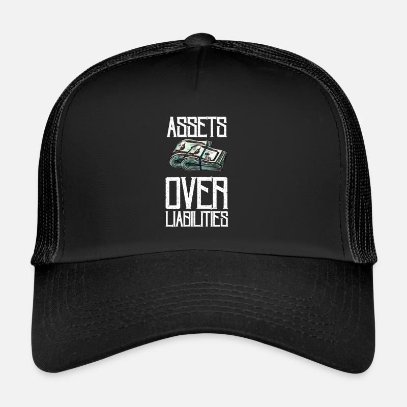 Assets Over Liabilities Entrepreneur Accountant Trucker Cap