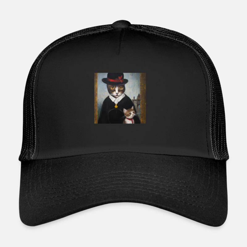 Histoire de l’art du chat Casquette trucker 