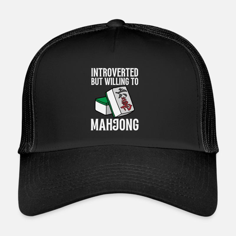 Cats Playing Mahjong - Trucker Cap - Schwarz/Schwarz
