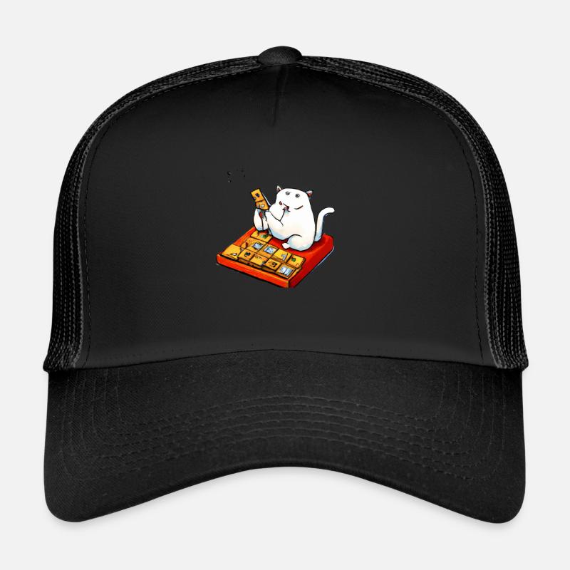 Cats Playing Mahjong Trucker Cap