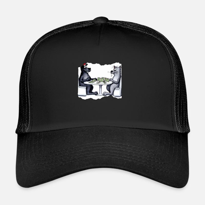 Cats Playing Cards Trucker Cap