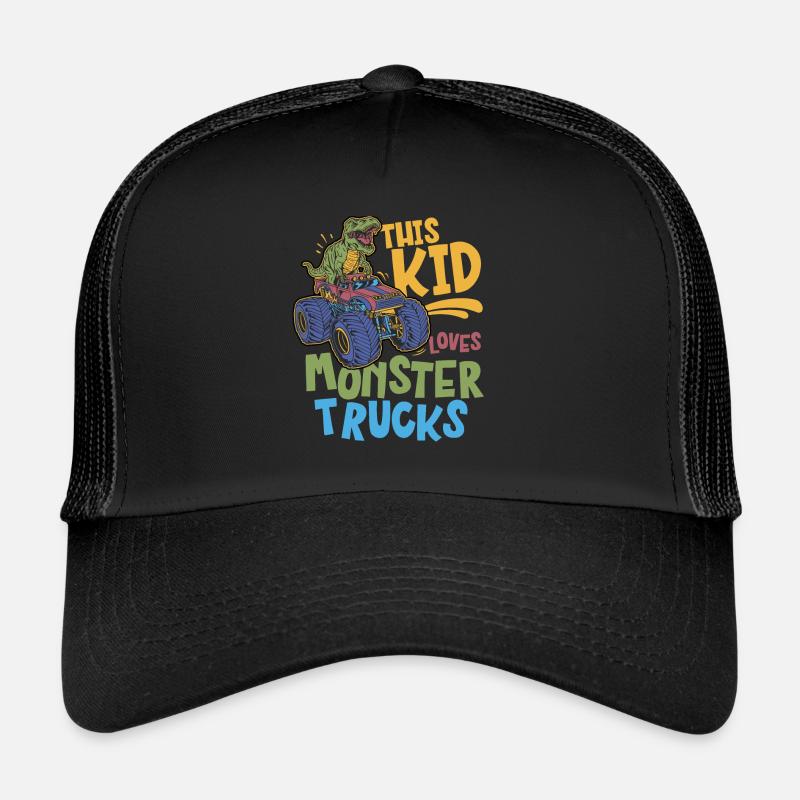 Ce gamin adore les monster trucks Casquette trucker 