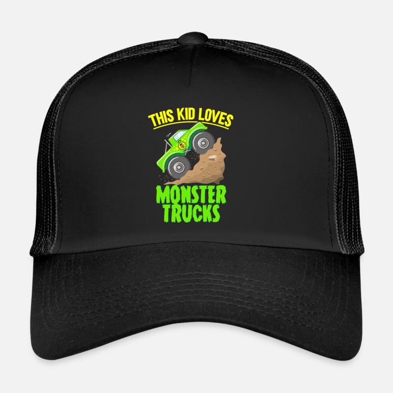 Ce gamin adore les monster trucks Casquette trucker 