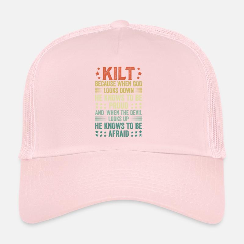 Kilt écossais disant jupe écossaise Écosse Casquette trucker 