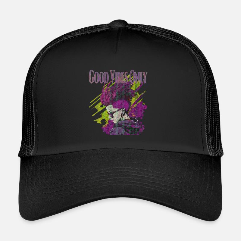 Good Vibes Only - Trucker Cap - Schwarz/Schwarz