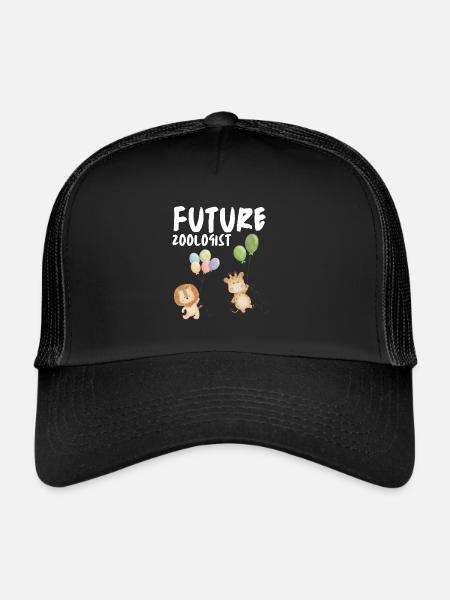 Future Zoologist Birthday Wildlife - Trucker Cap - black/black - Front