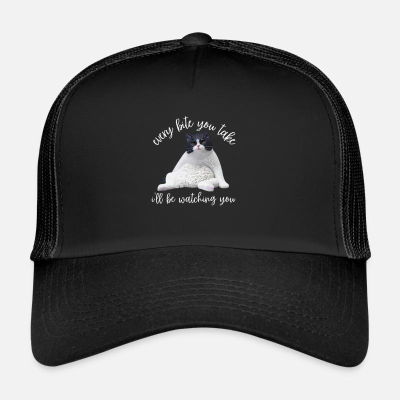 Obésité du gros chat Casquette trucker 