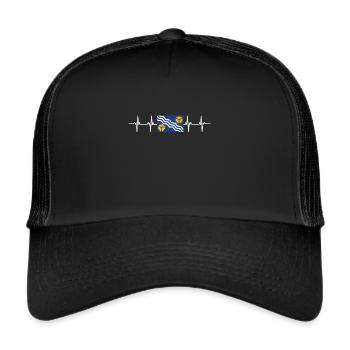 United Kingdom Merseyside Flag - Trucker Cap - black/black - Front