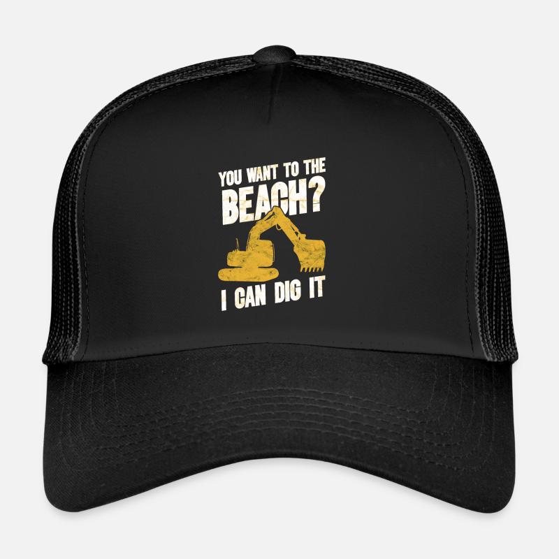 Retro Excavator Slogan Excavator Driver Construction Site Casquette trucker 
