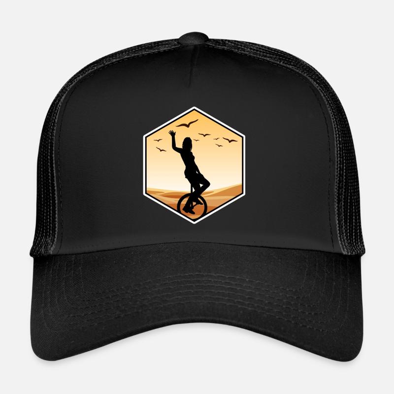 Einrad Einradartist Einradfahren Einrad-Queen - Trucker Cap - Schwarz/Schwarz