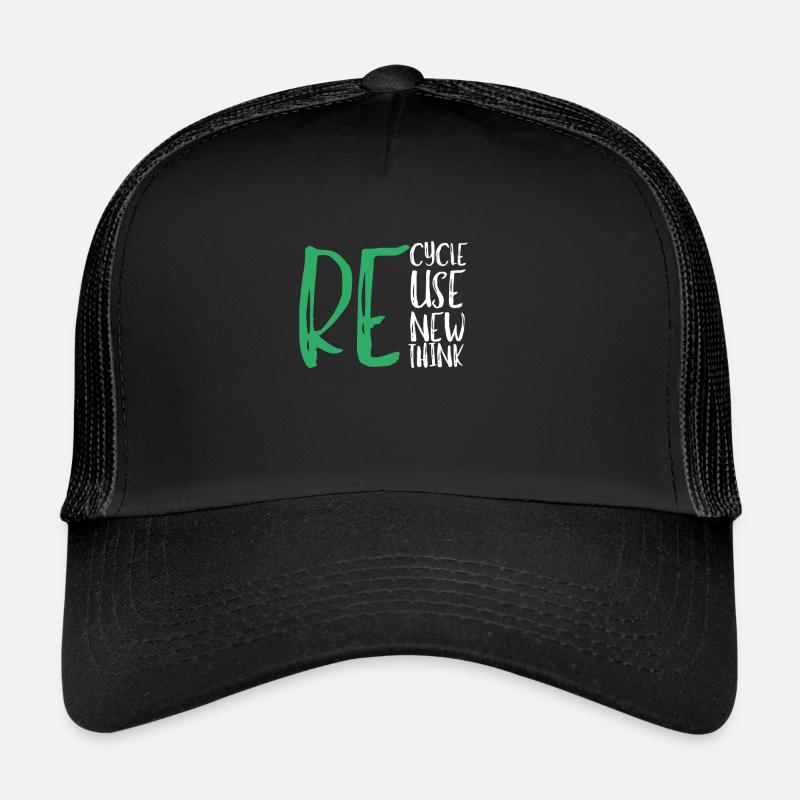 Recycle Reuse Renew Rethink Wind Turbine - Wind Trucker Cap