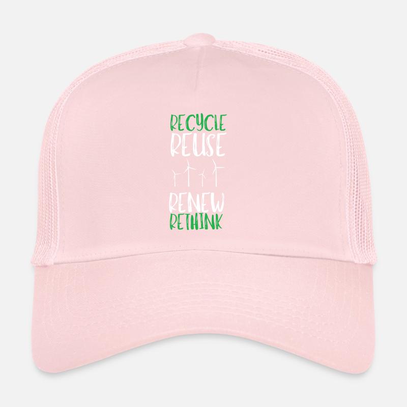 Recycle Réutiliser Renew Rethink Wind Turbine - Wind Casquette trucker 