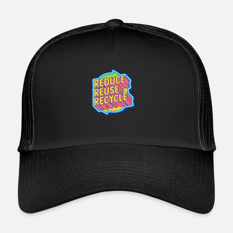 Recycle Réutiliser Renew Rethink Wind Turbine - Wind Casquette trucker 