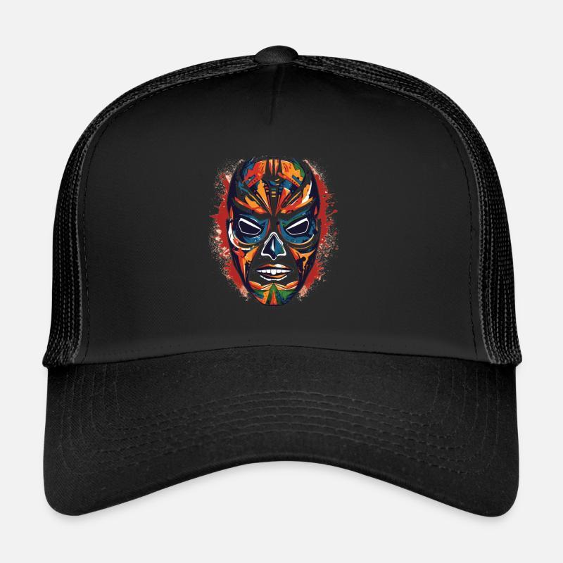 Lucha Libre Masque de Lutte Mexicaine Luchador Casquette trucker 