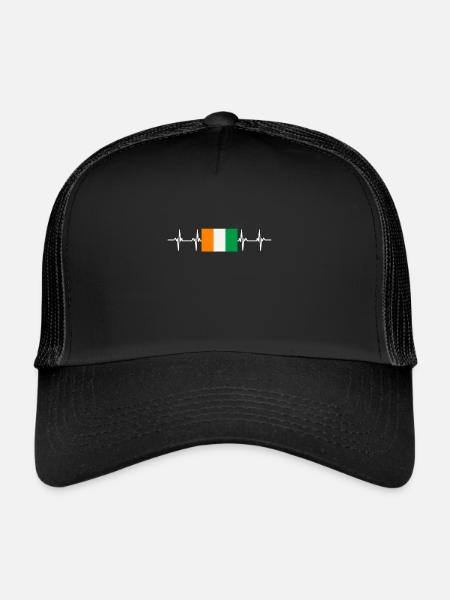 African Flag - Ivory Coast - Trucker Cap - black/black - Front