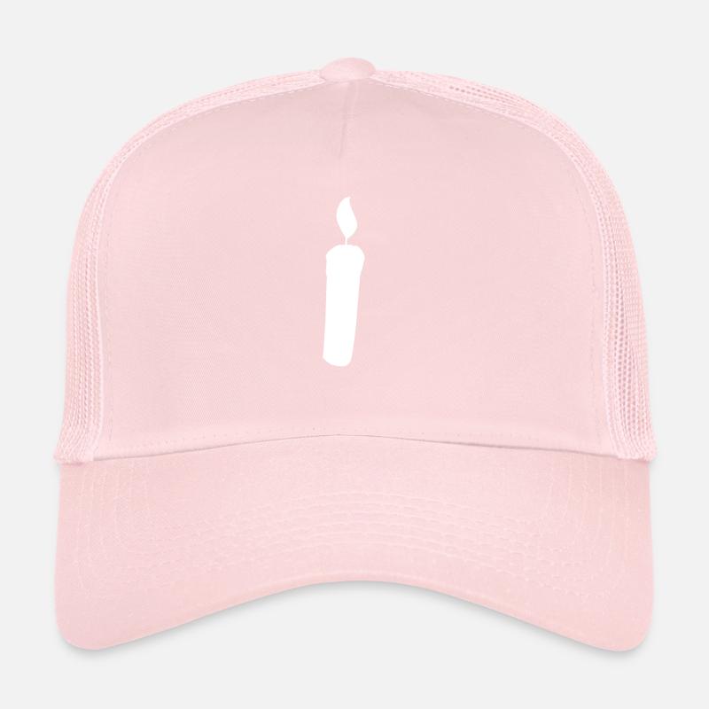 Candle Shape Symbol Fire Light Trucker Cap
