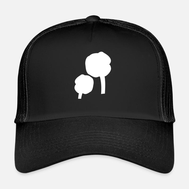 Deux Roses Fleur Forme Fleur Casquette trucker 