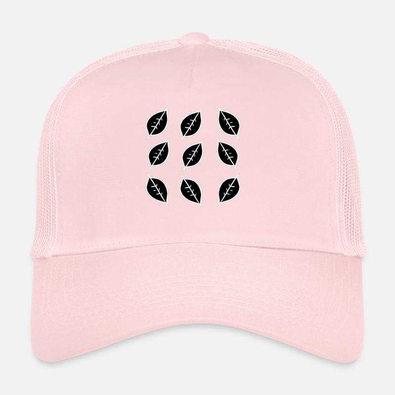 Pattern Leaf Leaves Frame Shape Nature Trucker Cap