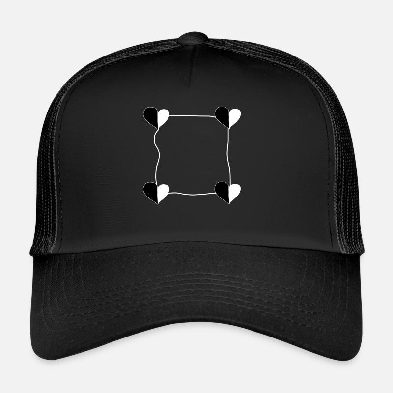 Cadre à quatre cœurs Casquette trucker 