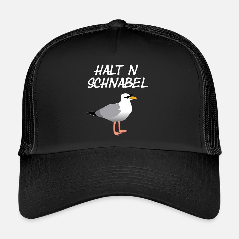 Coole Möwe - Trucker Cap - Schwarz/Schwarz