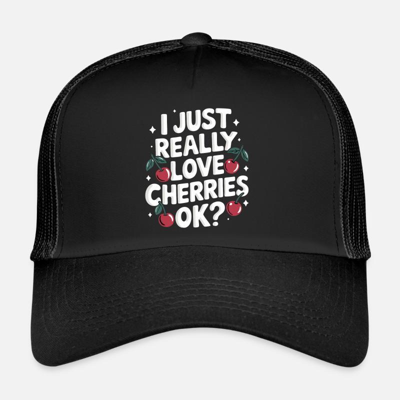 Kirsche Kirschen Früchte Essen Trucker Cap