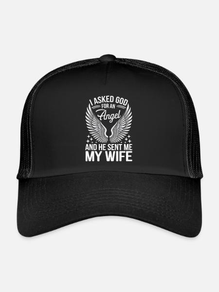 Femme Épouse Partenaire Famille Marié - Casquette trucker  - noir/noir - Devant