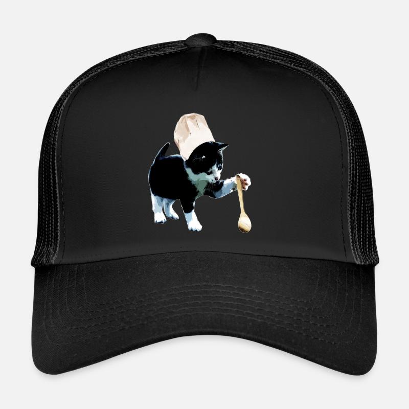 Koch Katze Kochen Miezekatze Küche Trucker Cap