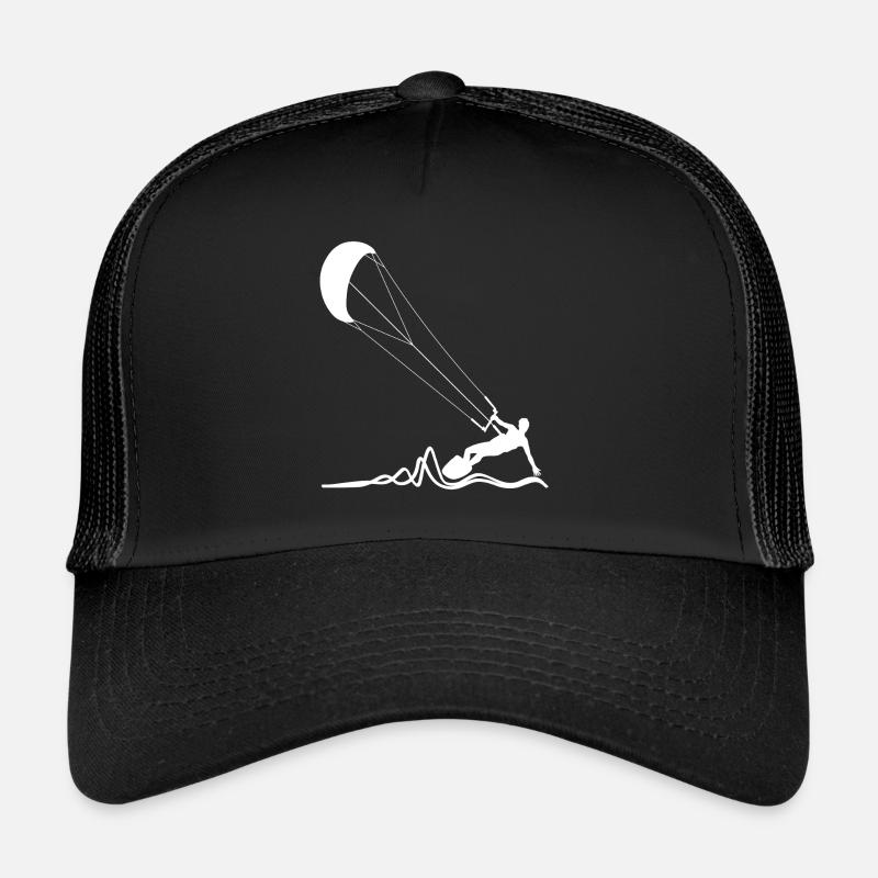 Kitesurfer - Trucker Cap - Schwarz/Schwarz