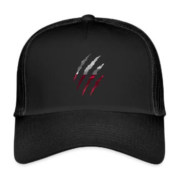 Polnischer Adler | Polen Polska Flagge Geschenk - Trucker Cap - Schwarz/Schwarz - Vorne