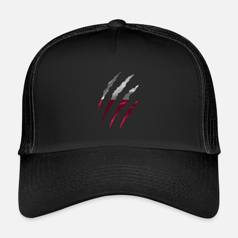 Polish Eagle | Poland Polska Flag Gift - Trucker Cap - black/black