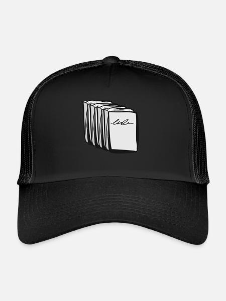 Read books red icon - Trucker Cap - black/black - Front