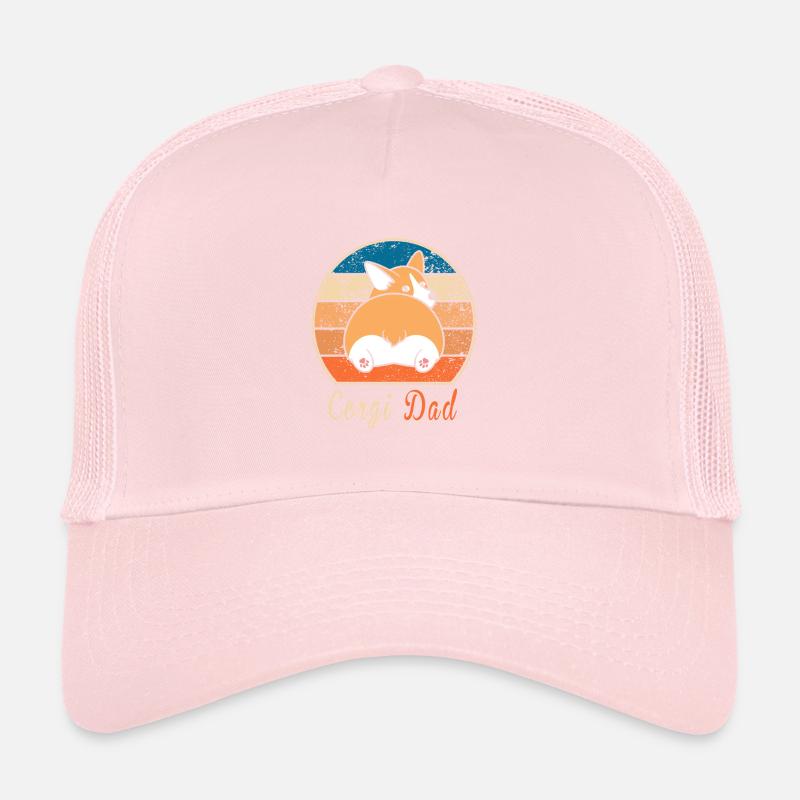 Corgi Dad Retro Vintage Corgi Dad Trucker Cap